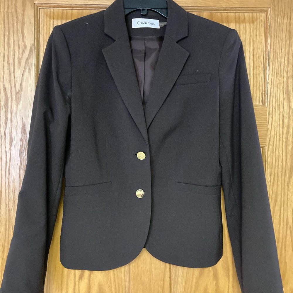 Brown Calvin Klein Suit Jacket